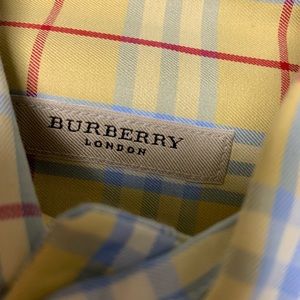Burberry yellow check long sleeve large